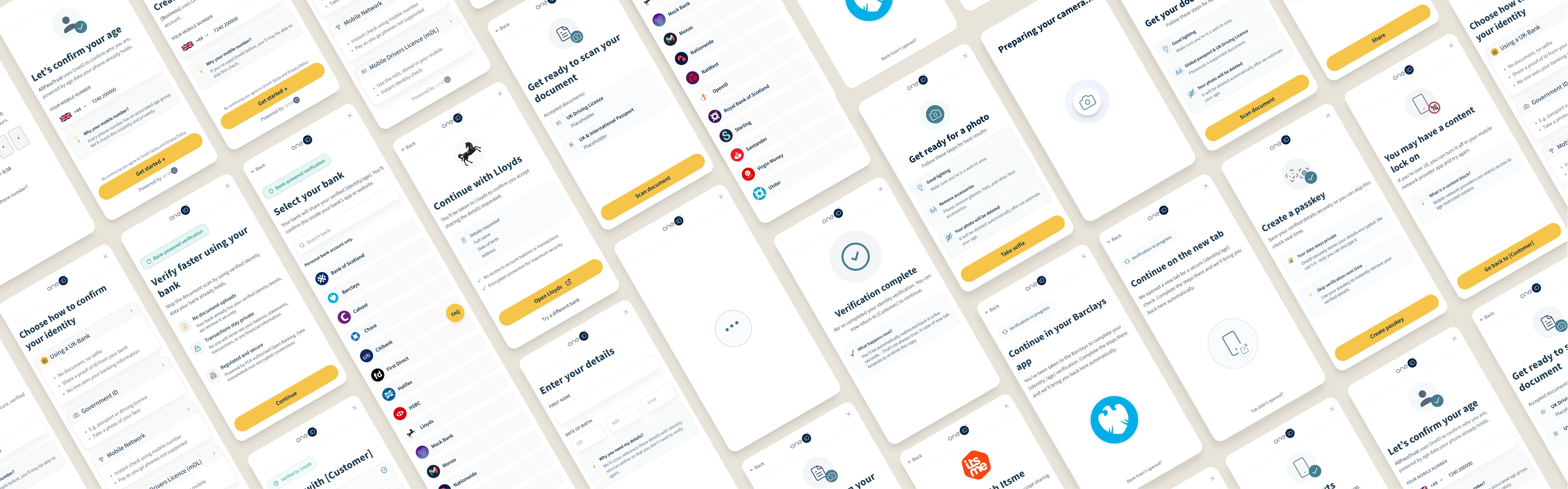 OneID Verification — UI overview